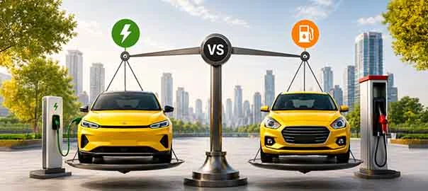 Real Cost of Owning an Electric Car in India vs a Petrol Car